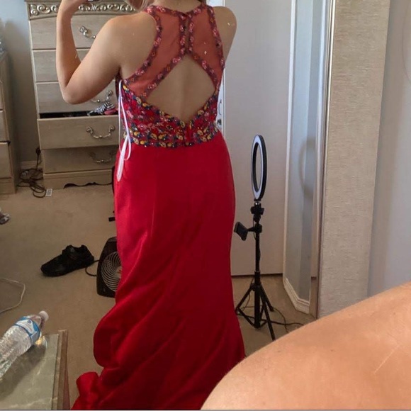 NWT-Prom/formal red 2 piece dress, never worn size 10, no alterations, new - Picture 9 of 17